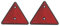 LMX1660 - Paire de triangles réflecteurs de signalisation pour remorque / caravane - Rouge