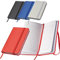 4x Notizbuch / A7+ (127x78mm) / PU Einband / 160 Seiten / 4 Farben