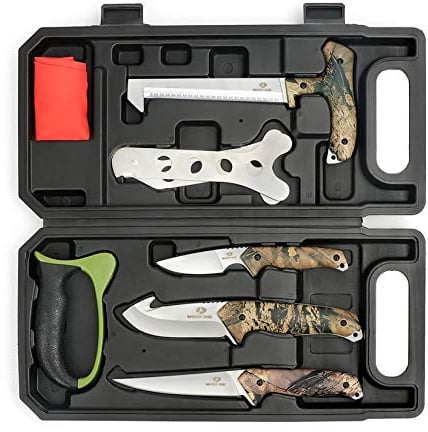 Mossy Oak Field Dressing Kit Hunting Deer Knife Set (8-Piece)