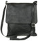 Girly Handbags Womens Genuine Soft Leather Italian Cross Body Messenger Bag Vera Plelle Shoulder Bag Flap Zipper (Metallic Black)