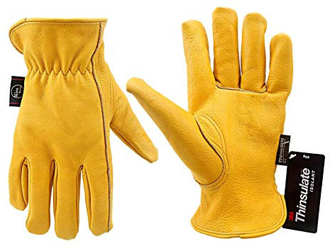 KIM YUAN Winter Warme Arbeitshandschuhe 3M Thinsulate Futter Perfekt für Gartenarbeit/Schneiden/Bau/Motorrad, Männer & Frauen M