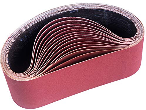 STEBRUAM Nastri Abrasivi 100 x 610 mm,Set di Nastro Abrasivo (3 x grana 80/120/150/240/400 Mixpack) per Levigatrici a Nastro(15 pezzi)
