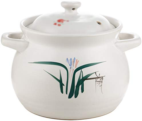 YHRJ Pentole ghisa Staub Cocotte,Pentola di Terracotta Resistente al Calore di Grande capacità, Casseruola Adatta per 1-6 Persone, Pentola Spodumene Caolino, Regalo di Natale