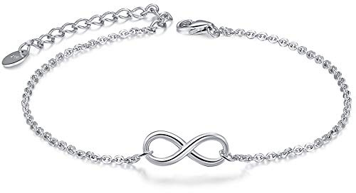 CHIC & ARTSY Womens Fußkettchen 925 Sterling Silber erstellt Opal geschichtet Fußkettchen Armband zierlich Perlen Kette Fußkettchen einstellbar 11 beste Freundin Fußkettchen für Frauen