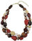 Bocar - Collana da donna con pietre voluminose su 2 fili, idea regalo (NK-10384-Maroon Wine)