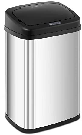 Fromm & Starck Cubo De Basura Con Sensor Papelera Automática STAR_BIN_42 (Volumen total: 30 L, Funcionamiento a pilas, Rectangular, Acero inoxidable/ABS)