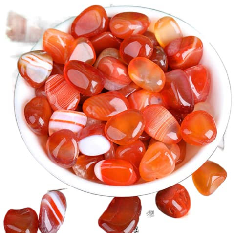 FUNAT Kieselsteine ​​für Gehwege, Dekorative Gartensteine, 500g Dekorative Steine ​​Regenblumenstein, Onyxkiesel geeignet für Wege, Gärten, Aquarien