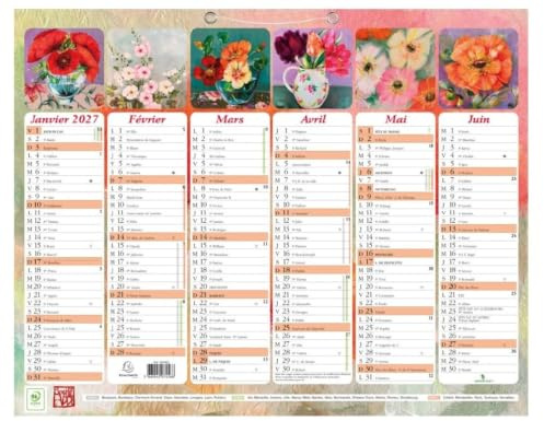 Calendario Sophie Adde con illustrazioni cm 29,5x22 Semestriel 2023