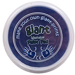 Craftplay Giant washable paint pads | Suitable for hands & feet | 15cm Diameter | Blue