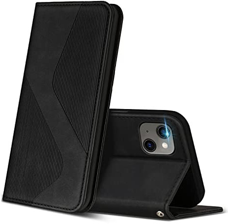 ZONNAVI Cover per iPhone 13 Mini, Flip Custodia Pelle PU con [Slot Cart] [Supporto Stand] [Magnetica], Cover a Libro Portafoglio per iPhone 13 Mini (Nero)