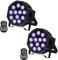 ZonQoonz 2 PCS RGBW Akku Bühnenlicht, 24 W Wiederaufladbare Par Licht mit Funktion Timer und 7 Beleuchtung Modi, 8 CH Akku Strahler Outdoor für Hochzeit Bar DJ Show Disco