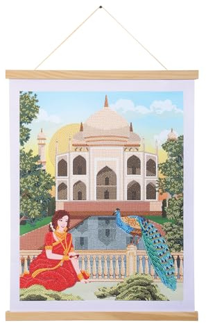 Crystal Art Diamond Painting – Taj Mahal Scroll-Set, 35 x 45 cm, für Kinder ab 8 Jahren