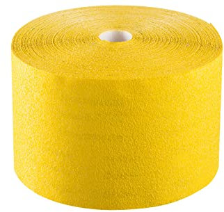 Schleifpapierrolle 115 mm x 45 m Aluminium Oxid P100 | Schleifpapier gelb Handschleifpapier Körnung 100 | Schleifrolle Schmirgelpapier für Holz, Spachtel, Gips, Metall, etc.