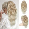 FLUFYMOOZ Ponytail Extension Pferdeschwanzverlängerung, 46 cm Klauenclip Pferdeschwanzverlängerung, gewellte lockige Klauenclip in Pferdeschwanz Haarverlängerungen (Dunkelblond bis Hellblond)