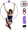 PRIOR FITNESS Premium Aerial Hoop Set 85cm/90cm/95cm Aerial Lyra Hoop Fully Strength Tested 200KG/500LBS Kein Punkt Aerial Dance Circus Ring for Yoga Acrobatics Gymnastics (Luftring 0 Punkt, 85)