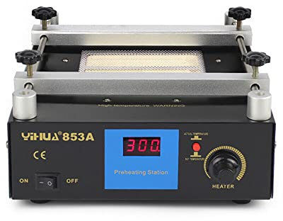 Station de préchauffage Plaque chauffante PCB Preheater Station de soudage 450 W Hot Plate Préchauffage BGA Rework Soudure four Station de soudage numérique 450 W