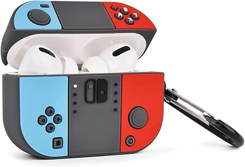 Cute Switch Case for Airpod Pro/Pro 2 Gen Cases 2022, Funny 3D Cartoon Kawaii Air pods Pro 2nd Generation Silicone Cases Game Design for Apple AirPods Pro with Keychain for Boys Girls Kids Teen, Game