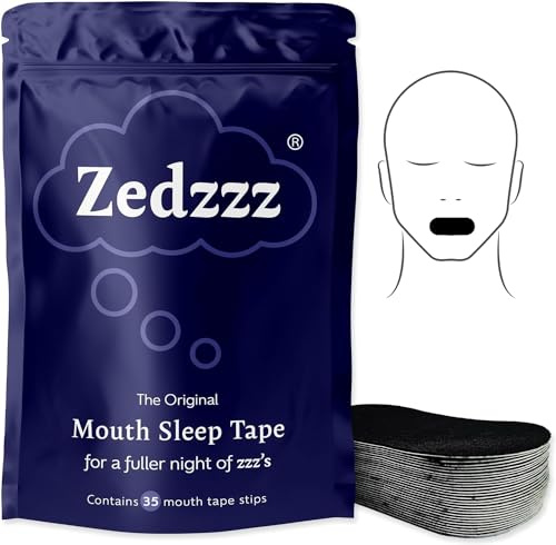 Zedzzz Sleep Tape – 35 Streifen – Mund-Tape zum Schlafen, reduziert Schnarchen, verbessert die Atmung der Nase, starke aber freundliche Haftung (35 Streifen)