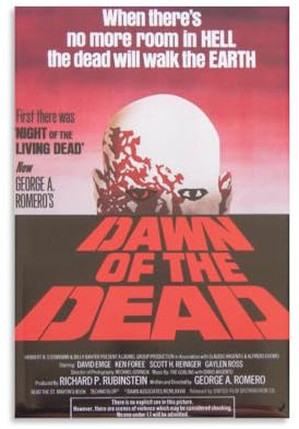 Dawn of the Dead Poster, dekoratives Gemälde, Leinwand, Wandposter und Kunstdruck, modernes Familienschlafzimmer-Dekor-Poster, 20 x 30 cm