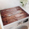 LuminescentDream Oven Cover Multi-Purpose，Microwave Oven Dust-Proof Cover Diatomaceous Earth Vintage Imitation Wood Background Refrigerator Protector Oven Dust Cover Fridge Washer And Dryer Top Cover