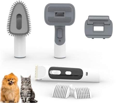 Verefa Kit de Cepillado para Mascotas, Funciona con L20M Plus, Recoge y Aspira el Pelo de Mascotas, 5 Herramientas de Peluquería para Perros