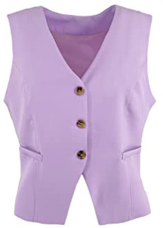 JOPHY & CO. Gilet Donna 3 Bottoni (cod. 7090) (XS, Lilla)