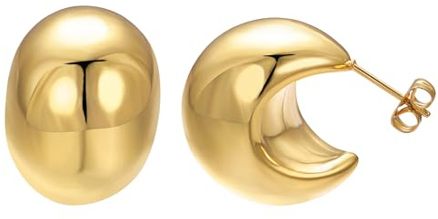 JOLCHIF Tropfen Ohrringe Gold Chunky Dupes Ohrringe Damen Piercing Ohr Hypoallergen