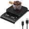 Brifit Kaffeewaage mit Timer, Espresso Waage 3kg/0.1g, Hochpräzise Feinwaage, USB Wiederaufladbare Küchenwaage, Coffee Scale mit LED-Anzeige, Tara Funktion, Auto Aus Funtion
