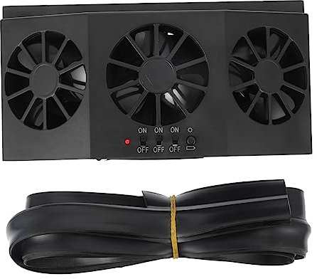 Housoutil extractor de aire del coche enfriador de coche ventilador solar coche ventilador purificador de aire ventilador carrito admirador refrigerador para coche enfriador solar de coche