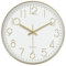 Wanduhr, geräuschlos, Nicht tickend, 25,4 cm, kleine Wanduhren, batteriebetrieben, dekorativ, modern, runde Wanduhr für Büro, Zuhause, Badezimmer, Küche, Schlafzimmer, Schule, Wohnzimmer - Champagner