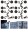 Qianyu 4 Paare Jeans Knöpfe Hosen Enger Machen Ohne Nähen Schwarz Verstellbaren Taillenschnallen Knopf Spanner Fastener Schnalle Clip für Hosen Jeans Damen Rock zu Groß