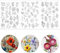 Giantree 74 Stück Wasserlösliche Stickmuster, Selbstklebend Stickvorlagen Stickvorlage Stickvorlage Blumenstickerei Stickerei Transferpapier Stickmuster Stabilisatorfür Stickerei Handn(Stil 1)