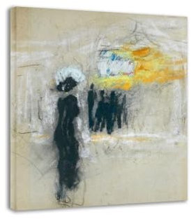 TNGHHSGA Welt berühmte Gemälde „L'élégante Au Moulin Rouge“ Reproduktionen von Ölgemälden Retro-Wandkunst Kunstwerkbild für die Wanddekoration zu Hause 50 x 55 cm gerahmt