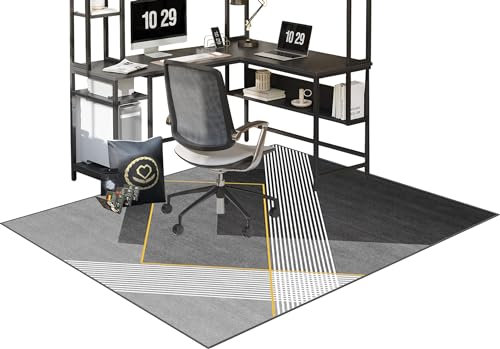 Rutschfeste Bürostuhlmatte für Teppichboden, Schutzstuhlmatte, Computerstuhl-Teppich für Zuhause, rechteckiger Bodenschutz für Stühle, Büro, 140 x 160 cm