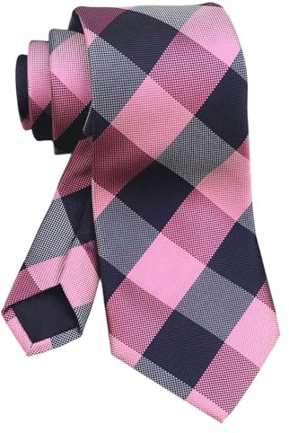 Vizakiss Klassische Designer-Krawatten für Herren, Schottenkaro, Streifen, formelle Business-Krawatten