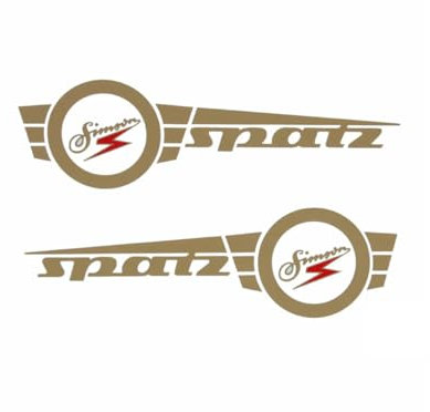 Abziehbild Simson Spatz SR 4-1 Einzelschrift Premium DDR 2 teilig