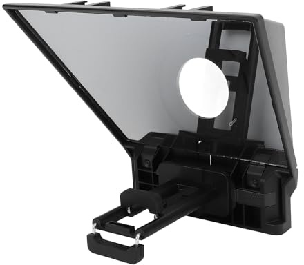 Teleprompter mit Integriertem 8-Zoll-Bildschirm, APP, BT-Fernbedienung, Faltbar, Prompter für DSLR, Webcam, Smartphone, für Android-Online-Unterricht, Live-Streaming