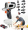 pealiritansemen Kit De Travail du Bois 10 en 1, Perceuse, Visseuse À Percussion, Clé, Scie Alternative, Scie Circulaire, Ensembles D'outils De Tronçonneuse, avec Batteries De 4,0 Ah