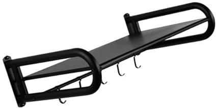 SiaBiced Soporte para Horno eléctrico, Estante de Montaje en Pared para microondas, Rejilla para Horno microondas para Uso Comercial, 40cm Negro