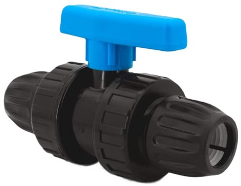 H2O-Flex® Black Edition 32er PP - Fitting Kugelhahn mit DVGW Klemmverbinder 32er PE Verschraubung für 32mm PE Rohr Verschraubung Adapter