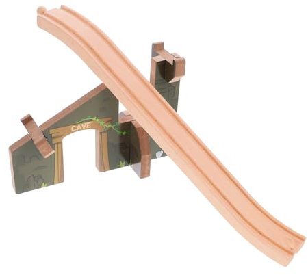 BESPORTBLE Holzeisenbahn Brückengleis Lernspielzeug Für Holzspielzeug Mit Hoher Brücke Für Kreative Bahnlandschaften Kompatibel Mit Gängigen Eisenbahnsystemen