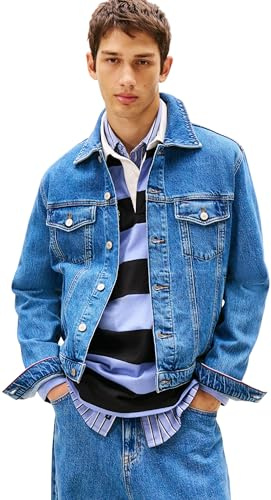 Tommy Jeans Herren Ryan Rglr Trckr Jckt Ext Ci8132 Dm0dm22635 Trucker-Jacke (1er Pack)