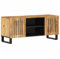 Makastle Meuble TV, Meuble de Salon, Console TV avec Portes et Étagères, Banc TV en Bois, Table TV, Support Télé, Meuble Tele, pour Salon et Bureau, 105x34x46 cm Bois Massif de manguier Brut