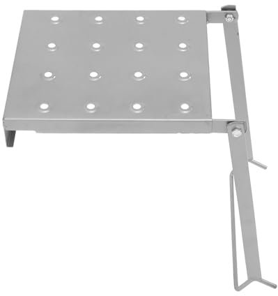 SEWACC Durable Iron Ladder Tool Tray Folding Platform for Extension Ladders Versatile Design with Integrated Tool Holder for Enhanced Work Efficiency and Easy Portability