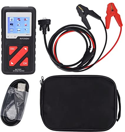 Tester del de batería de Brilluxa, analizador digital de 6‑24V, herramienta de diagnóstico de batería de automóvil, verificador de energía del vehículo, pantalla de color grande