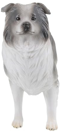 iplusmile Figurine Border Collie Plastique Réaliste Modèle de Chien Décoration Maison pour Projets Créatifs