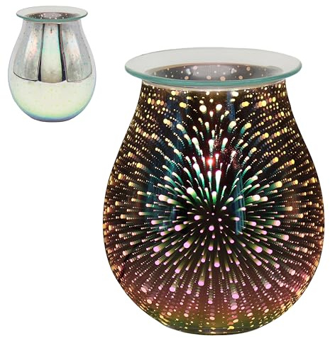 L & P Home & Gifts Lesser & Pavey Desire Aroma Starburst Decor Table Lamp | Starburst Pattern, Warm Ambient Glow, Fragrance Warmer, Decorative Accent, Elegant Finish, Everyday Décor