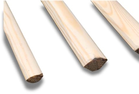 Pine Quadrant Beading Trim 120cmX12mmX12mm - Solid Oak Internal Corner Moulding, Wooden Flooring Edge Trim, Expansion Gap Cover, Floor Beading for Laminate, Wood & Engineered Flooring - Pack of 3