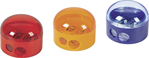 Brunnen 102989302 Dosenspitzer, 4 x 3 cm, mit Staubverschluss, Doppelspitzer, 3 Farben)