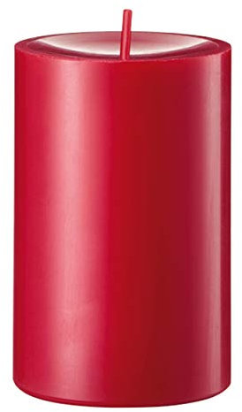 Engels Kerzen GmbH Stumpenkerze, Wachs, zinnober 200, 12 x 8 x 8 cm